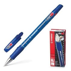 Ручка шариковая Stabilo Exam Grade, корпус синий, узел 0,8 мм, линия 0,4 мм, синяя (588/G-41)