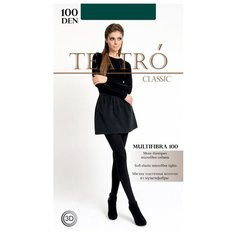 Колготки TEATRO Multifibra Color, 100 den, размер 2-M, deep green (зеленый)