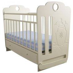 Кроватка Forest kids Морячок (классическая), поперечный маятник слоновая кость