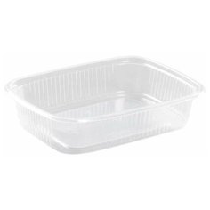 Одноразовый контейнер 125 мл, комплект 100 шт., без крышки, 108х82 мм, прозрачные, ПП, юпласт, ЮУПМ2612