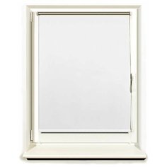 Штора рулонная светонепроницаемая (Блэкаут) BRABIX 60х175 см, белый/серебро, 606007