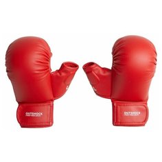 Митенки для карате 900 красные Вишневый S OUTSHOCK X Декатлон Decathlon