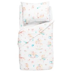 Постельное белье 1.5-спальное Forest kids Unicorns, бязь, 1 наволочка 50 х 70 см, белый