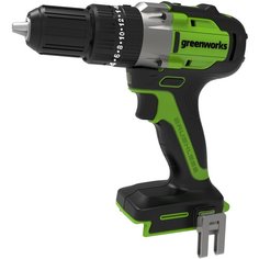 Дрель-шуруповерт аккумуляторная Greenworks GD24DD60K2, 24V, c 1хАКБ 2 А.ч и ЗУ в кейсе
