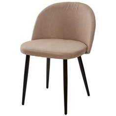 Стул DISCO Beige / 4 шт. / Бежевый, ткань, черный металлический каркас / для кухни, для гостиной / G064-08 / M-City