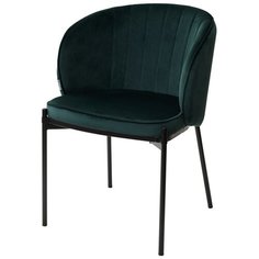 Стул DIANA GREEN / 2 шт. / Зеленый, велюр, черный металлический каркас / для кухни, для гостиной / BLUVEL-78 / M-City