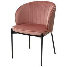 Стул DIANA PINK / 2 шт. / Розовый, велюр, черный металлический каркас / для кухни, для гостиной / BLUVEL-52 / M-City