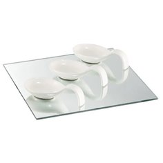 Блюдо для подачи зеркало 20 см в наборе 2шт Open Kitchen