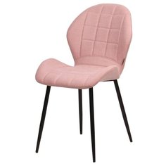 Стул FLOWER PINK / 2 шт. / Розовый, ткань микрофибра, черный металлический каркас / для кухни, для гостиной / PK-07 / M-City