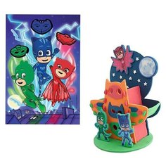 РОСМЭН Набор для творчества PJ Masks: домик для карандашей, роспись по холсту (34674)