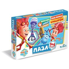 Пазл Фиксики "Быстрее, выше, сильнее!", 104 элемента (+ наклейки) Origami