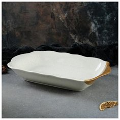 Форма для запекания "Рельеф", мокко, 1 л 5515441 Керамика ручной работы