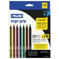 MILAN Карандаши цветные Ergo с точилкой 10 цветов (07229110)