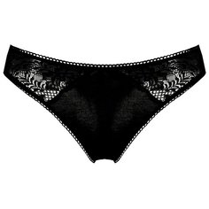Alla Buone Трусы стринги с кружевом и фестонами по краям, размер S(44), nero