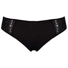 Alla Buone Трусы слипы с кружевной полосой по бокам спереди, размер M(46), черный