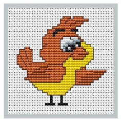 B085 Набор для вышивания Моя первая вышивка. Птичка 6,5*6,5 см, Luca-S