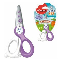 Ножницы MAPED "Kidicut", 120 мм, безопасные лезвия, ассорти, картонная упаковка с европодвесом, 037800