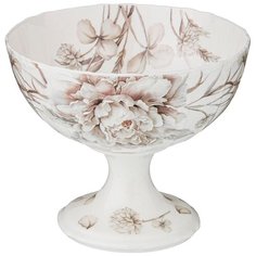 Ваза Lefard Белый цветок на ножке 13х11 см (86-2436)