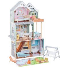 Кукольный домик KidKraft Хэлли, с мебелью, 27 элементов