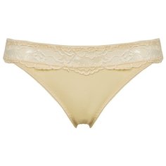 Alla Buone Трусы слипы низкой посадки с кружевными вставками, размер M(46), nudo