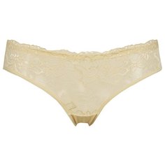 Alla Buone Трусы слипы низкой посадки с кружевной вставкой, размер M(46), телесный
