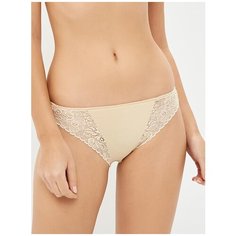 Alla Buone Трусы слипы Pizzo средней посадки с боковыми кружевными вставками, размер M(46), nudo