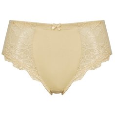 Alla Buone Трусы слипы высокой посадки с кружевными вставками, размер 2XL(52), nudo