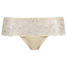 Alla Buone Трусы слипы низкой посадки с кружевом, размер 2XL(52), телесный (nudo)