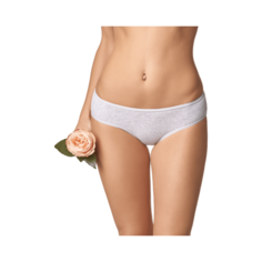 LUI et ELLE Трусы Слипы Classic средней посадки, размер 3 (M), melange gris