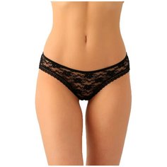 LUI et ELLE Трусы Resille бразилиана низкой посадки, размер 4 (L), black