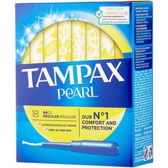 TAMPAX тампоны Pearl Regular, 2 капли, 18 шт.