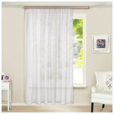 Штора тюль лен 200х275 см белый, пэ 100% 4050451 Witerra