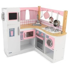 Большая детская кухня KidKraft из дерева "Изысканный уголок" (Grand Gourmet Corner Kitchen) (53185_KE)
