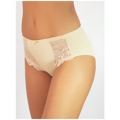 Alla Buone Трусы слипы высокой посадки с кружевными вставками, размер L(48), nudo