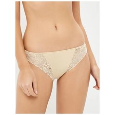Alla Buone Трусы слипы Pizzo средней посадки с боковыми кружевными вставками, размер S(44), nudo