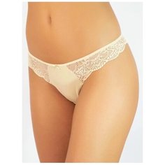 Alla Buone Трусы стринги низкой посадки с кружевом, размер S(44), nudo