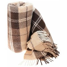 Плед шерстяной, "метро" VLADI, 170х210, Коричневый