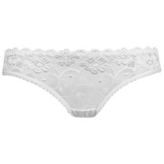 Alla Buone Трусы стринги низкой посадки с кружевом, размер XL(50), белый