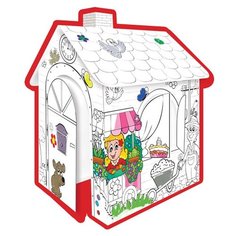 Домик Mochtoys раскраска 10721, белый