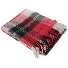 Плед шерстяной, "метро" VLADI, 140Х200, Красный