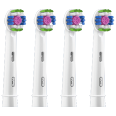Набор насадок Oral-B 3D White CleanMaximiser для электрической щетки, белый, 4 шт.