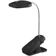 Настольная лампа на прищепке светодиодная ЭРА NLED-420-1.5W-BK, 1.5 Вт ERA