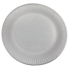 Комус Тарелки одноразовые бумажные Бюджет, 23 см, 50 шт., белый