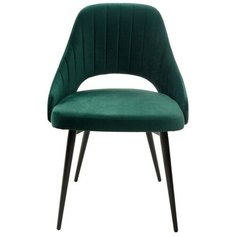 Стул FANTINE-LS Green / 4 шт. / Зеленый, велюр, черный металлический каркас / для кухни, для гостиной / #19 / M-City