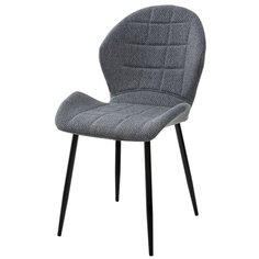 Стул FLOWER QUARTZ / 2 шт. / Серый кварц, ткань, черный металлический каркас / для кухни, для гостиной / TRF-09 / M-City