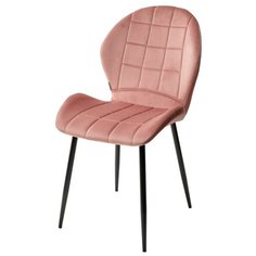 Стул FLOWER PINK / 2 шт. / Розовый, велюр, черный металлический каркас / для кухни, для гостиной / BLUVEL-52 / M-City