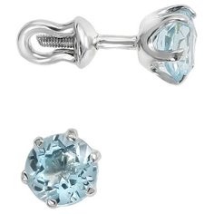 Balex Серьги 2502179056 из серебра 925 пробы с топазом голубым природным