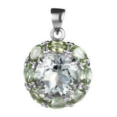 Balex Подвеска 3457930041 из серебра 925 пробы с аметистом зеленым и хризолитом природным