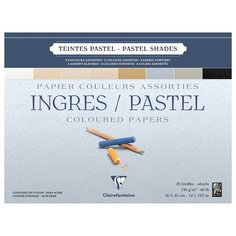 Альбом для пастели Clairefontaine 25 листов, 300*400 мм, на склейке, "Ingres", 130 г/м2, верже, хлопок (96488C)