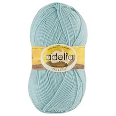 Пряжа Adelia Olivia, 60% акрил, 40% шерсть, 5*100 г, 250 м+-10 м, №26, светло-голубой